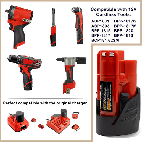 Bmcot Milwaukee 48-11-2440 top view highlights capacity and quick charge