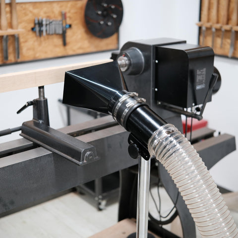 BMWOOD Deluxe hood in workshop use demonstrating portable dust capture