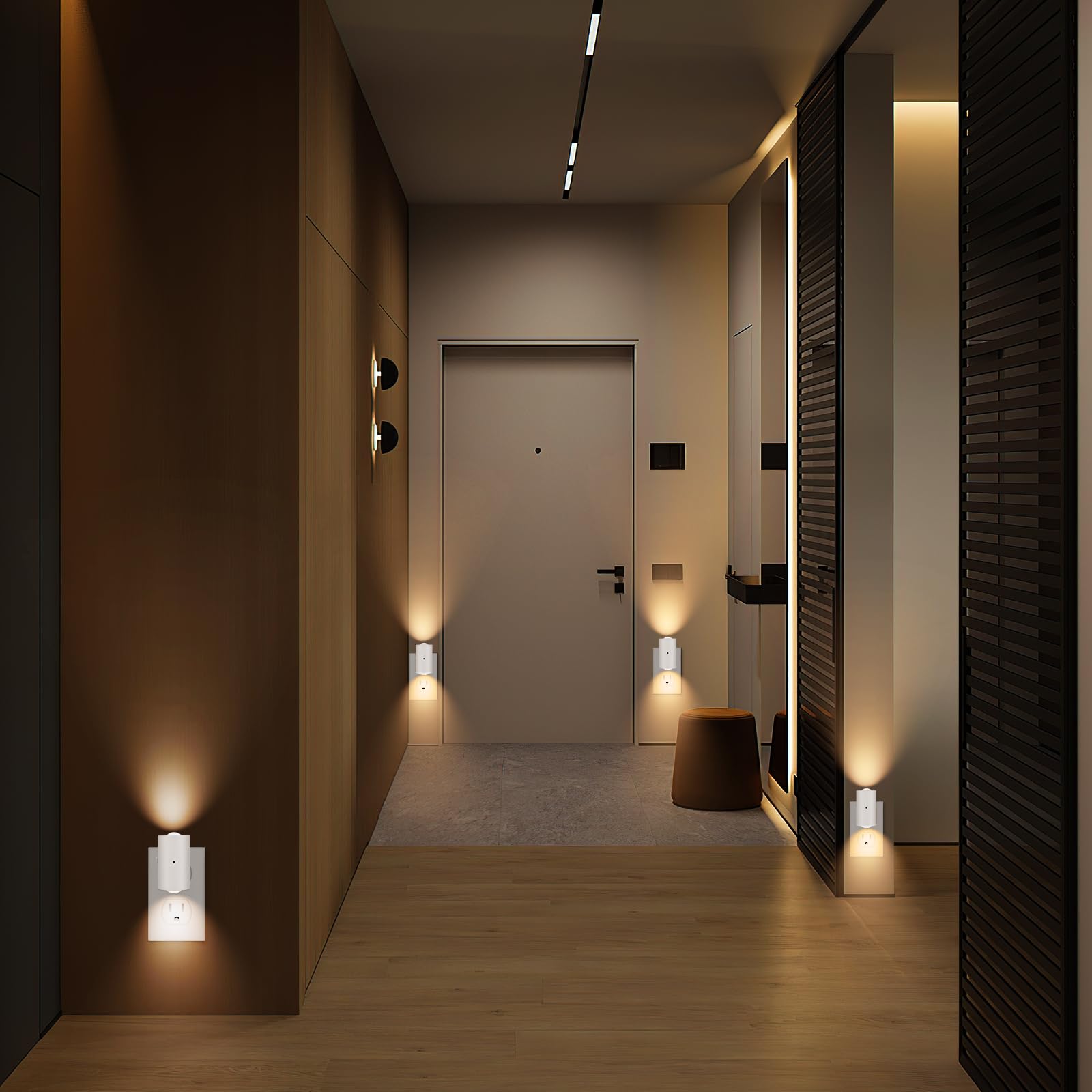 BMXKPO bedroom, hallway, and stairway lighting with four-pack setup