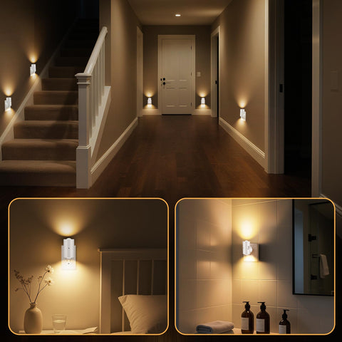 BMXKPO four-pack plug-in night lights for whole-home coverage