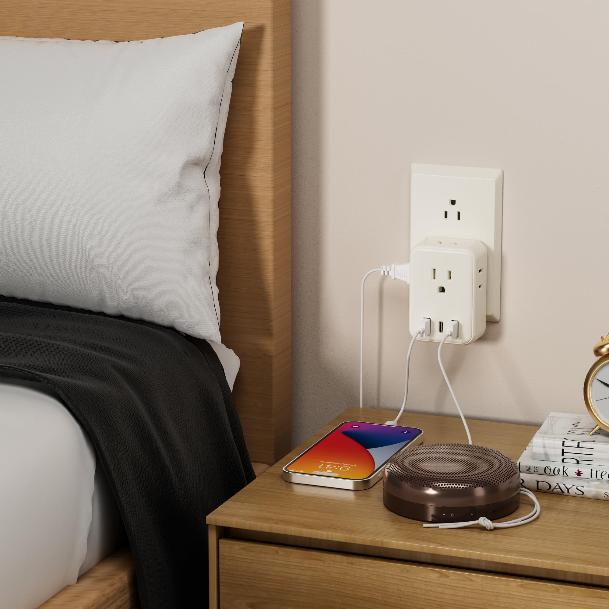 BN-LINK 125V, 15A, 1875W-rated outlet extender for safe power expansion.