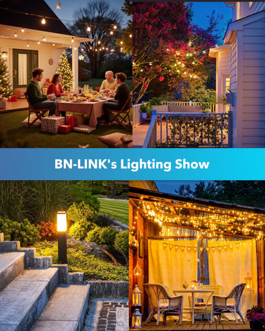 BN-LINK 3-mode selector enables manual, auto, or sunset lighting.