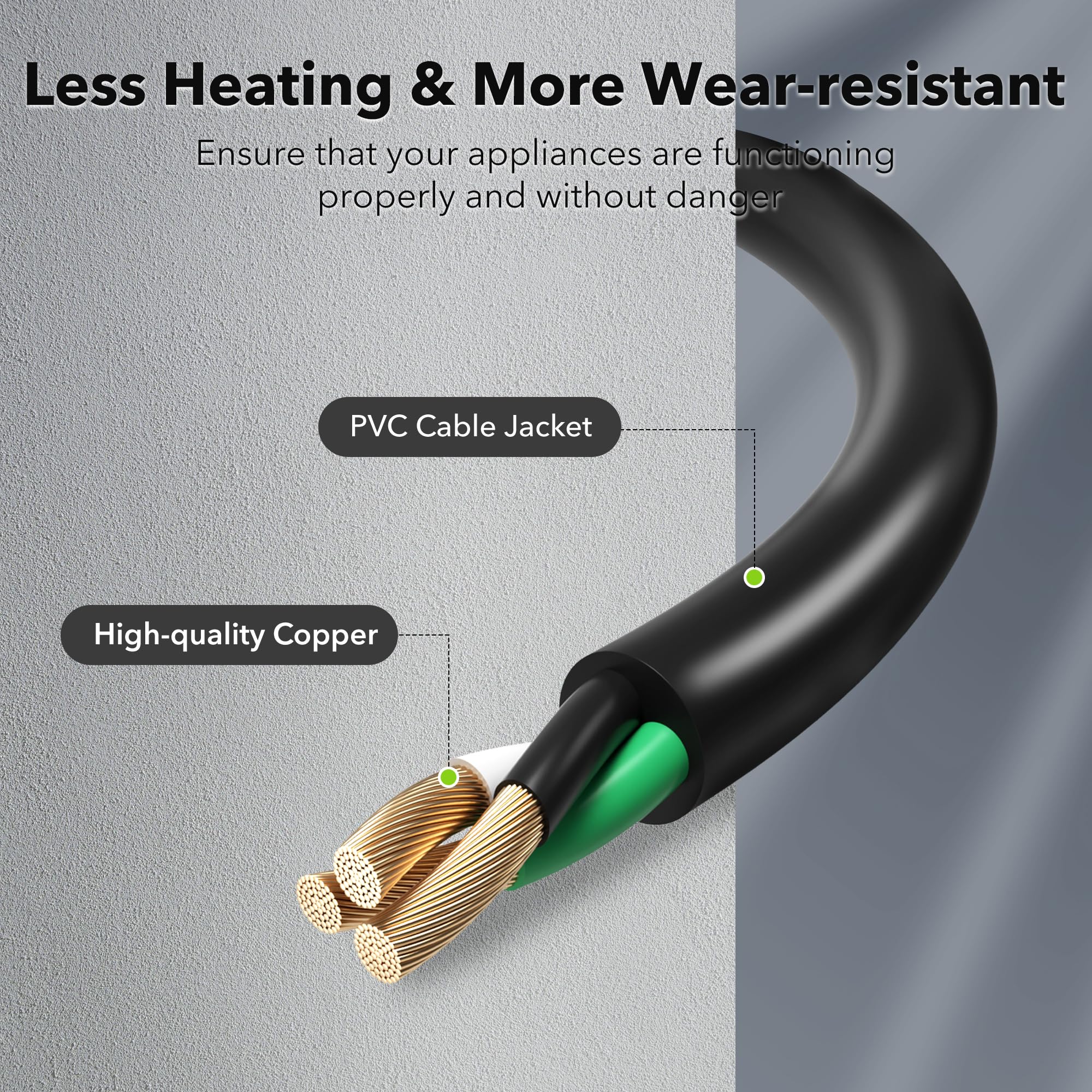 BN-LINK 3-prong grounded plug ensures safer connections for outdoor tools and lights