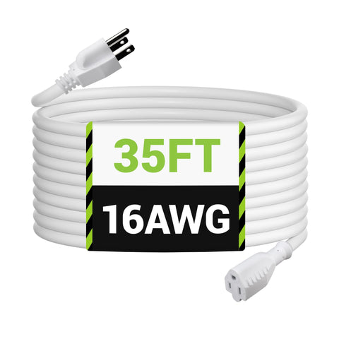 BN-LINK 35ft outdoor extension cord with 3-prong plug for versatile yard power.