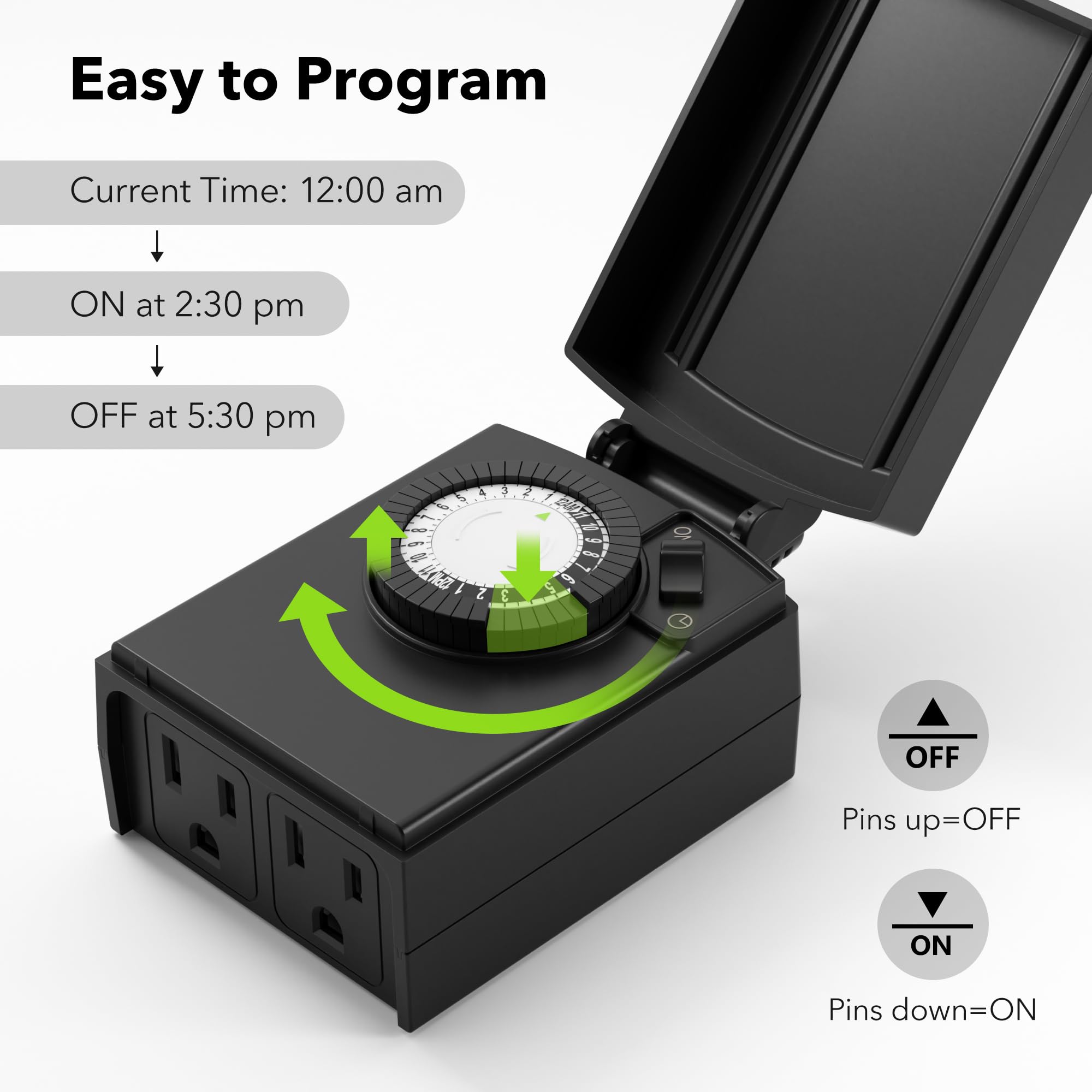 BN-LINK 6.8 inch cord ready for outdoor devices and decorative lighting