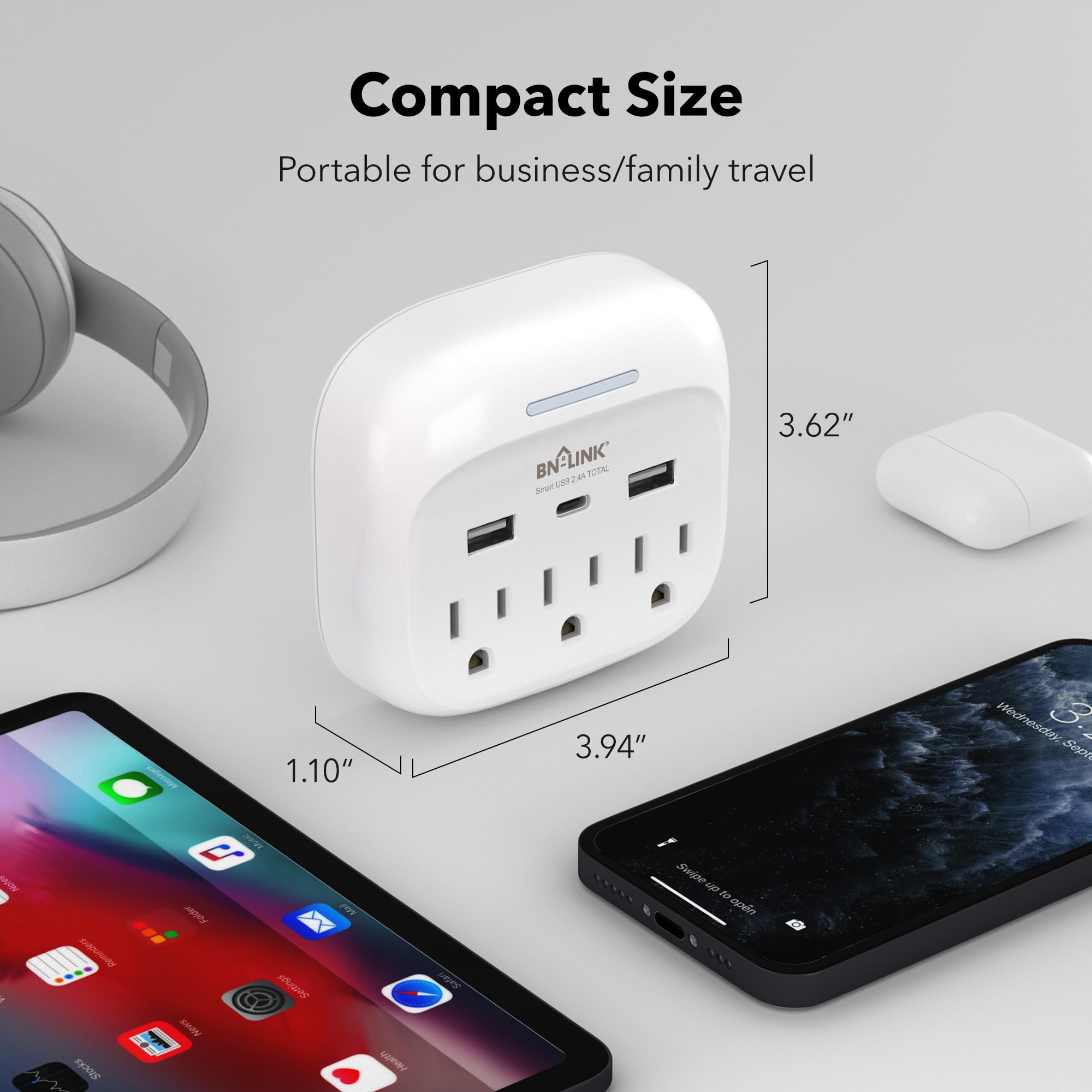 BN-LINK compact design emphasizes lightweight portability for travel and dorms.