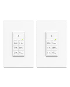 BN-LINK countdown timer switch push button in white for instant on/off control.