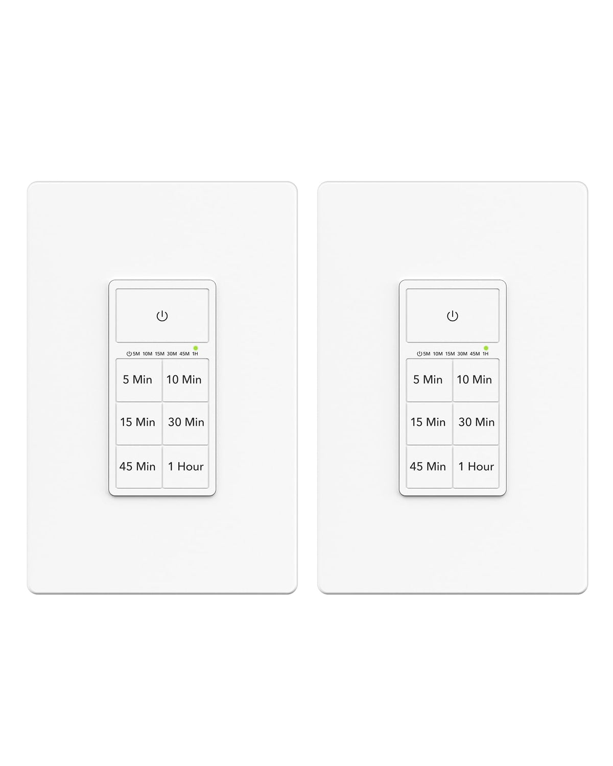 BN-LINK countdown timer switch push button in white for instant on/off control.