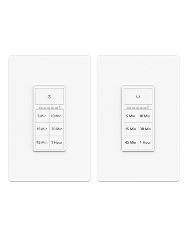 BN-LINK countdown timer switch push button in white for instant on/off control.