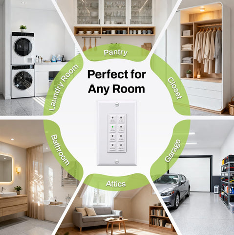 BN-LINK countdown timer wall switch energy-saving feature in action.