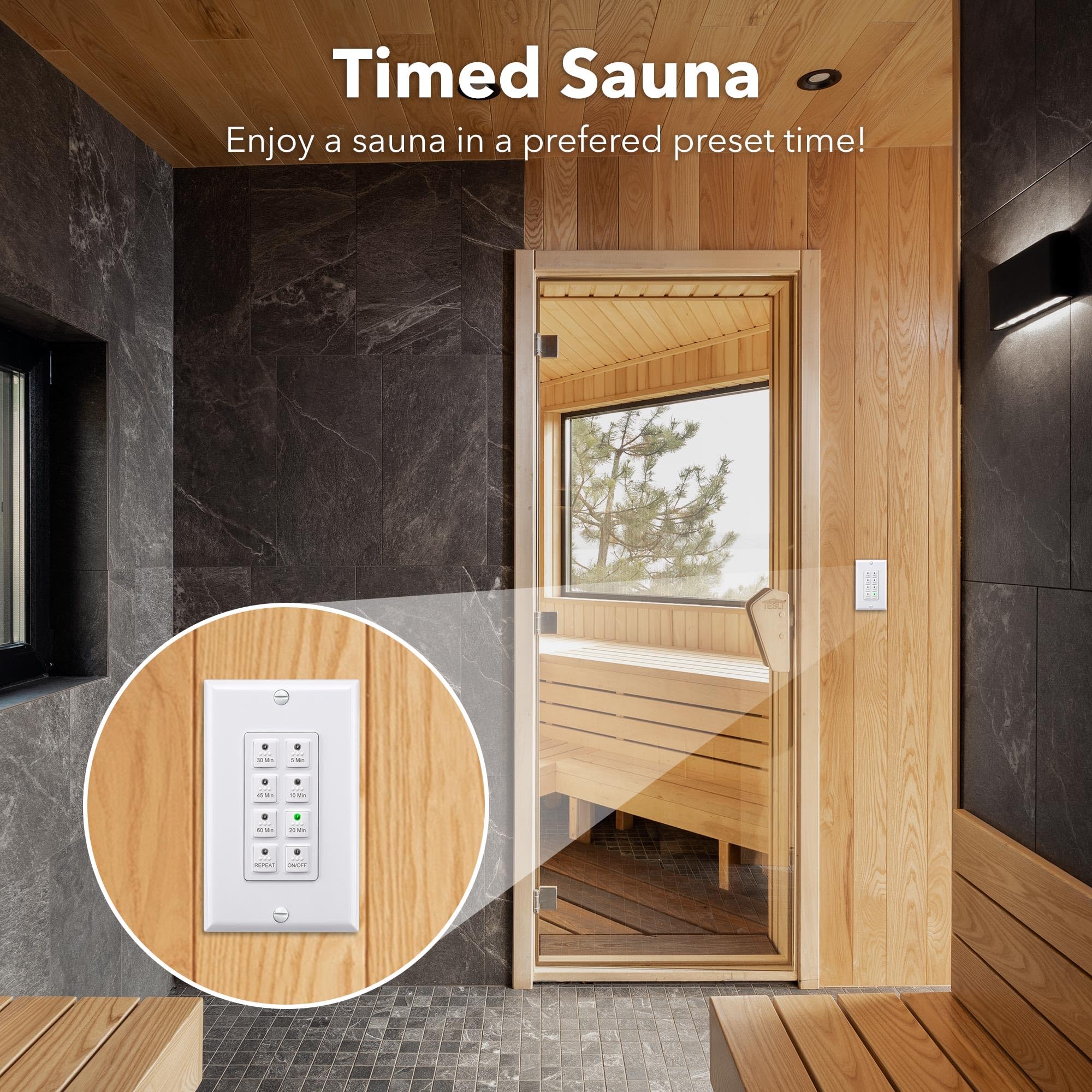 BN-LINK countdown timer wall switch double-pack alternative layout with two units.