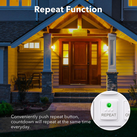 BN-LINK countdown timer wall switch shows six presets for daily routine scheduling.