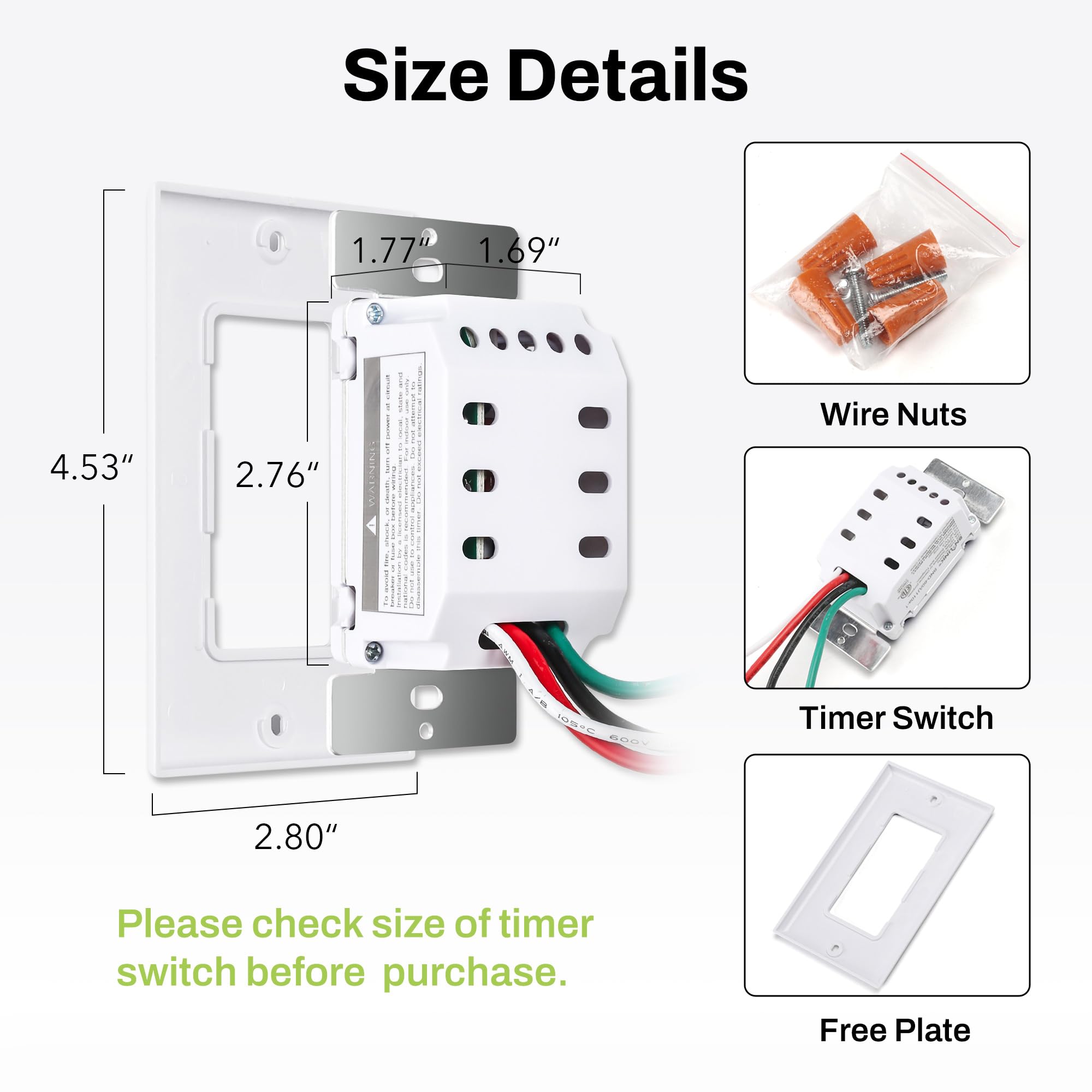 BN-LINK countdown timer wall switch packaging image shows wall plate included.