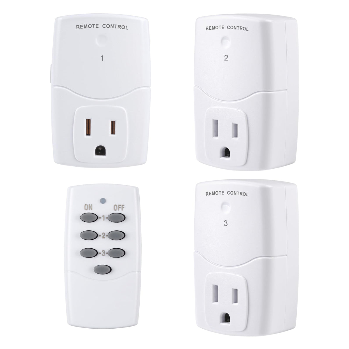 BN-LINK mini remote outlet kit front view for easy setup and control