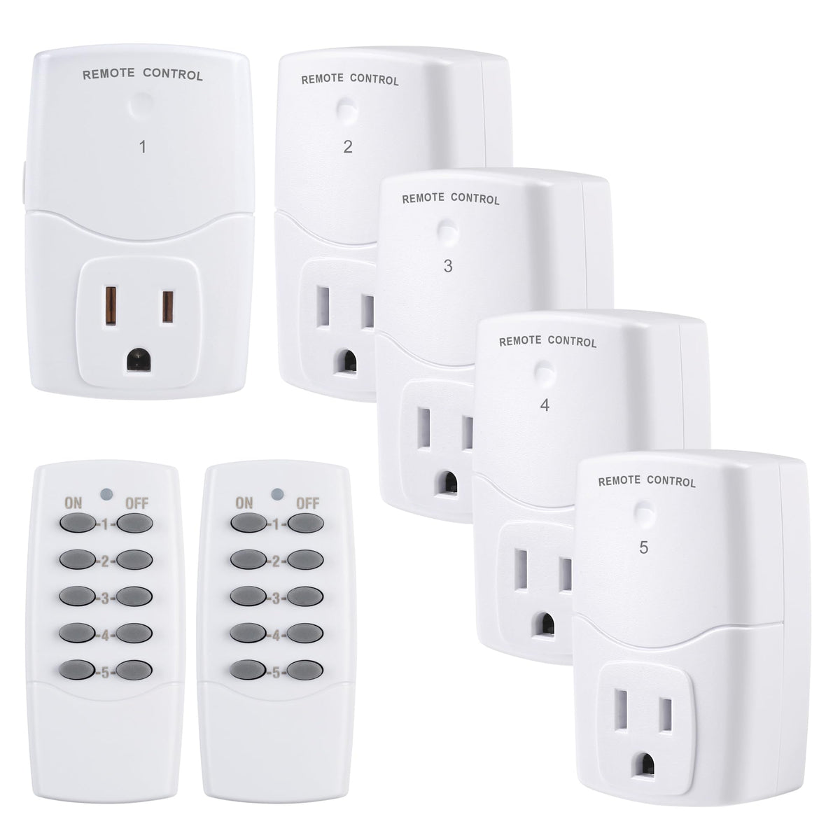 BN-LINK mini wireless remote outlet kit showing plug-and-play setup for easy power control