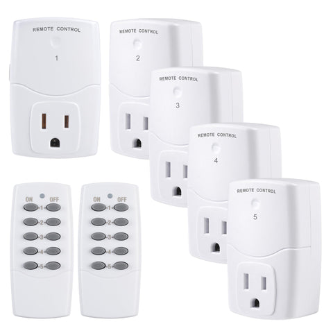 BN-LINK mini wireless remote outlet kit showing plug-and-play setup for easy power control