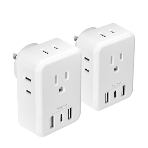 BN-LINK multi-plug extender with four outlets and three USB ports for versatile charging.