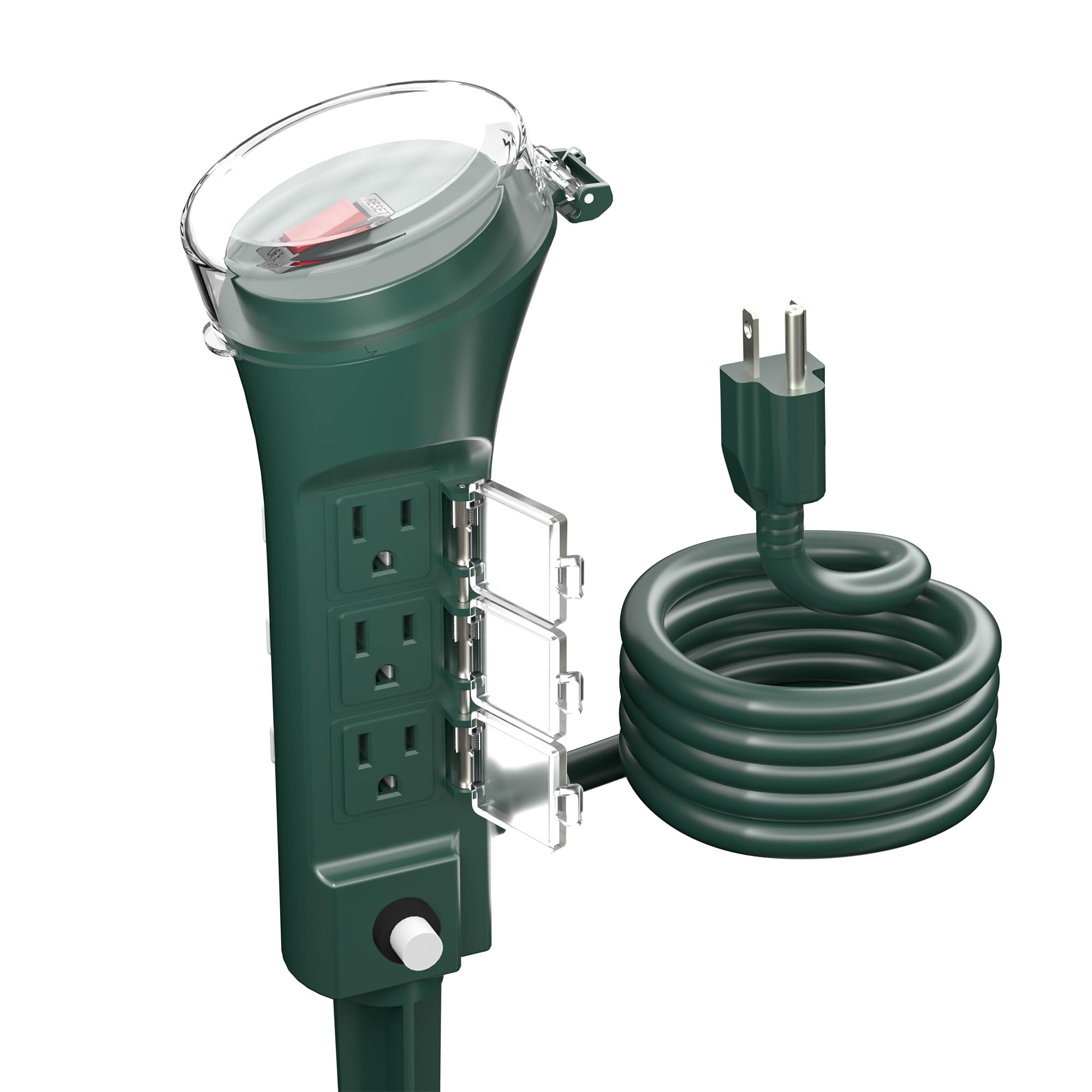 BN-LINK outdoor six outlet stake powering multiple devices with 6 ft extension