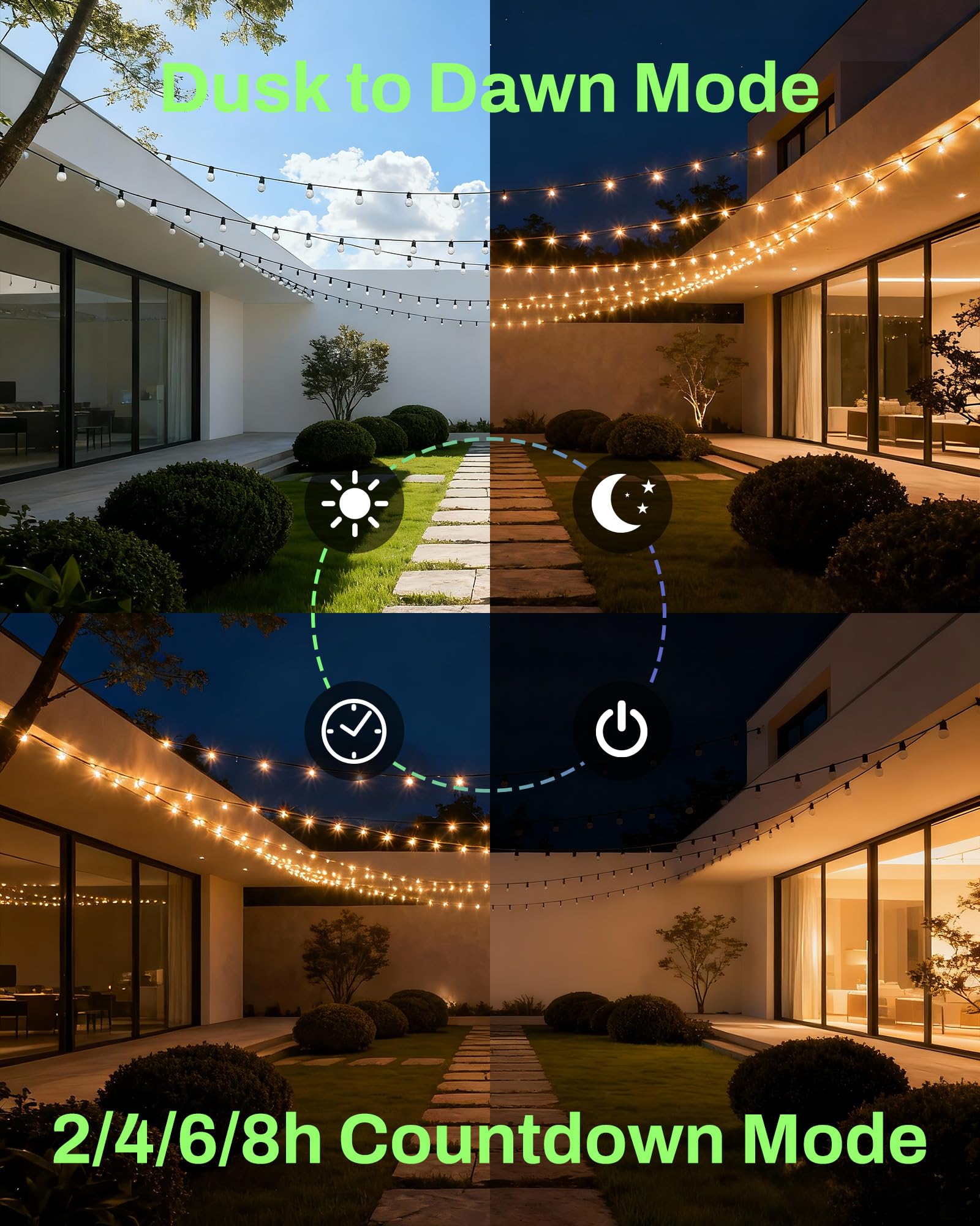 BN-LINK weatherproof timer body withstands rain and sun for durability.