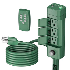 BN-LINK outdoor power stake timer powering six outlets for coordinated exterior lighting