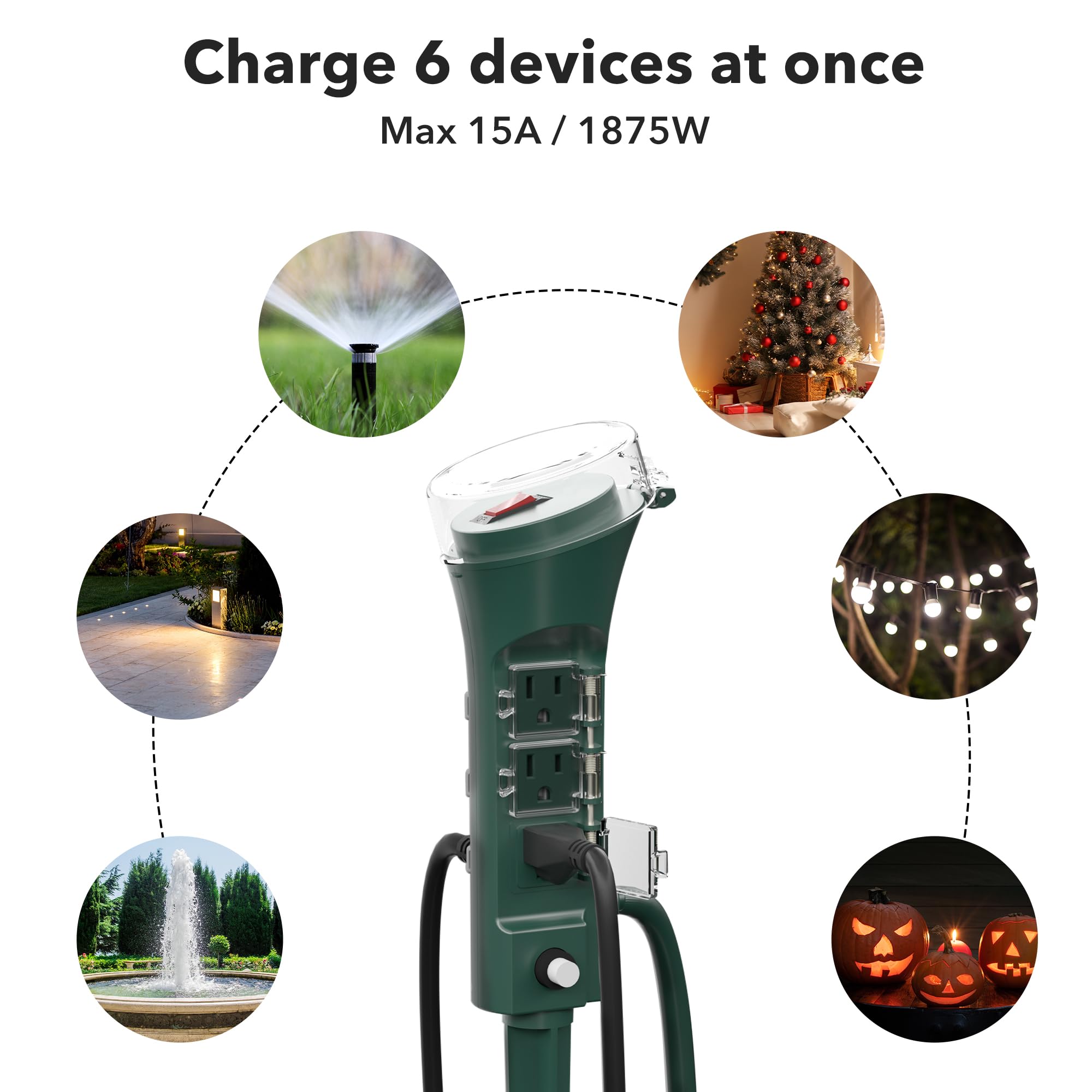 BN-LINK stake suitable for camping, sprinklers, and outdoor parties