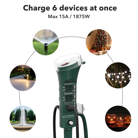 BN-LINK stake suitable for camping, sprinklers, and outdoor parties