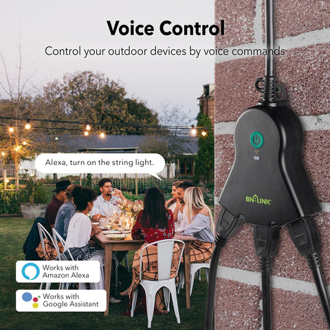 BN-LINK Outdoor Smart Plug ready for Alexa and Google Assistant voice control