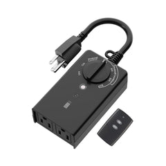 BN-LINK outdoor timer with dusk-dawn sensor automatically activates exterior lighting to save energy.