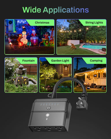 BN-LINK energy-saving timer helps manage porch or holiday lighting.