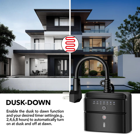 BN-LINK three-outlet weatherproof design withstands rain and snow