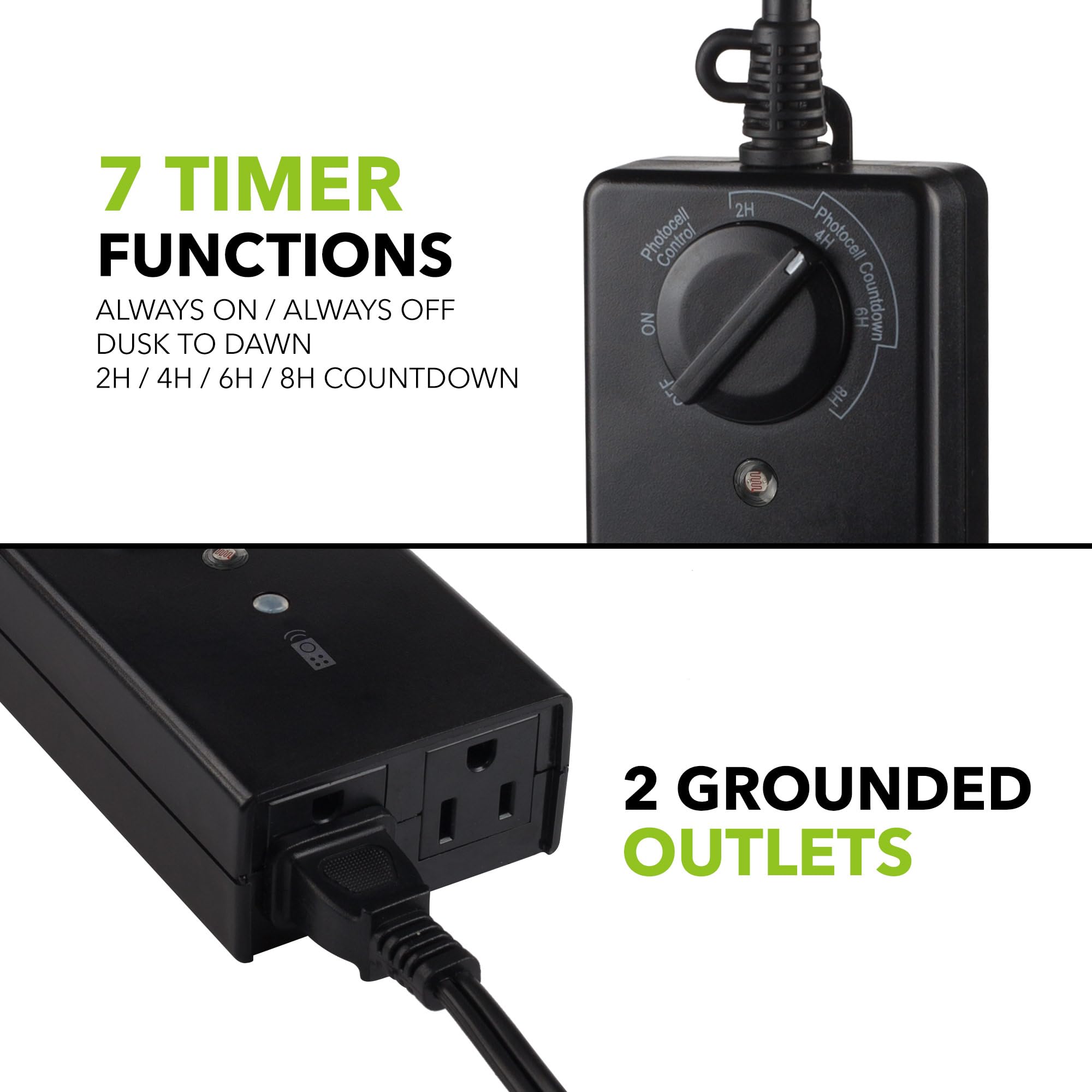 BN-LINK weatherproof timer withstands rain and outdoor conditions for year-round use.
