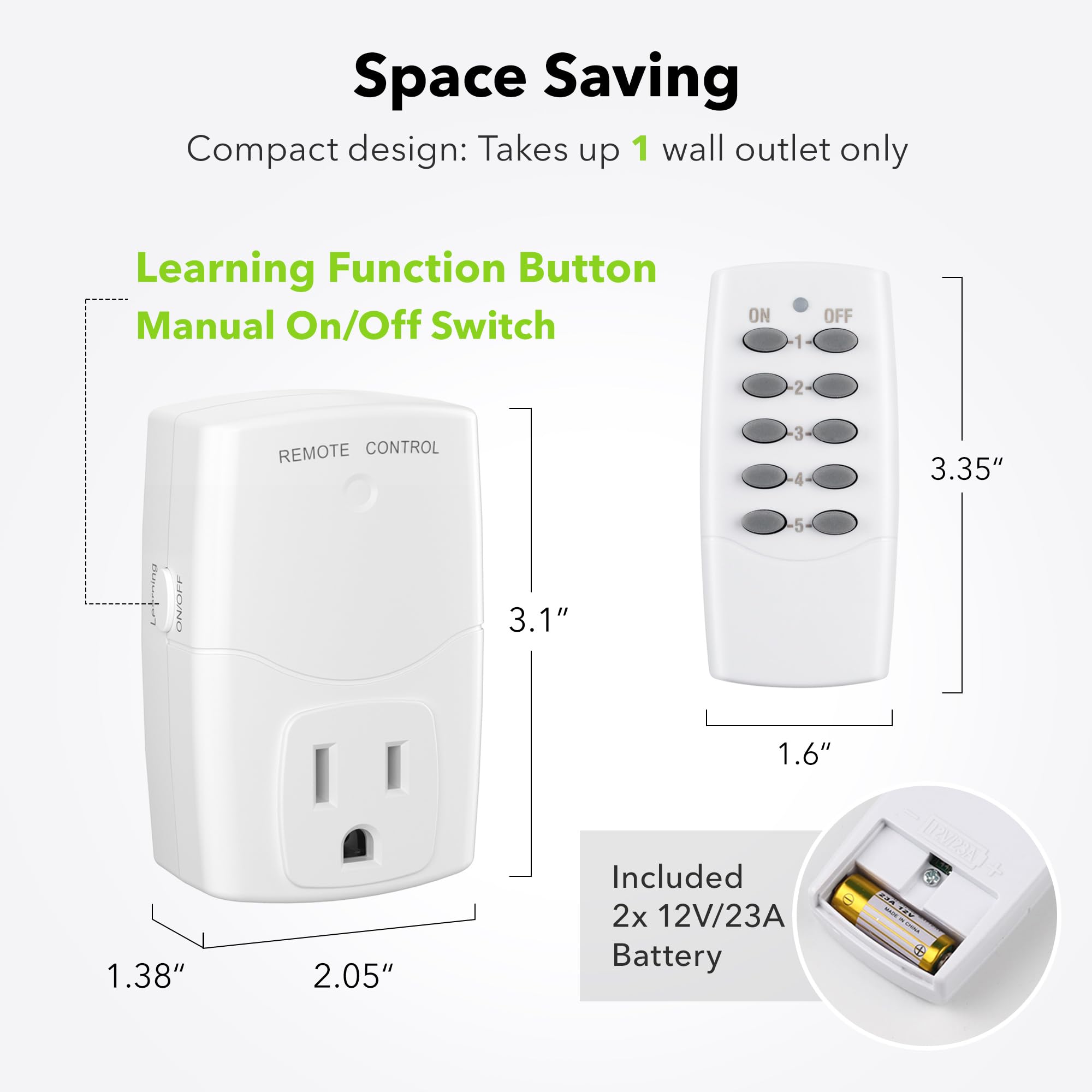 BN-LINK outlets in use with a lamp for convenient wireless lighting control