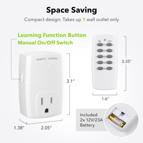 BN-LINK outlets in use with a lamp for convenient wireless lighting control
