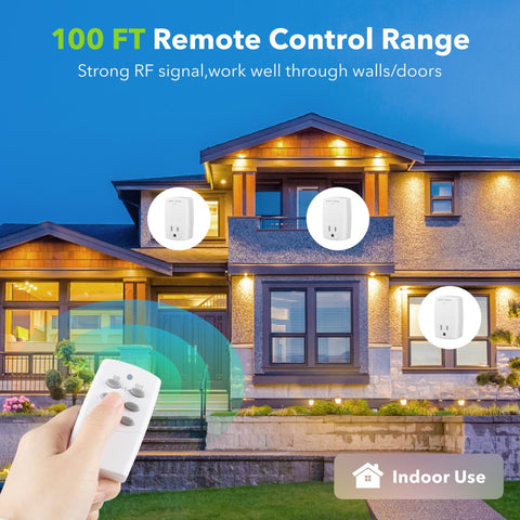 BN-LINK outlets plugged into wall socket for instant power control