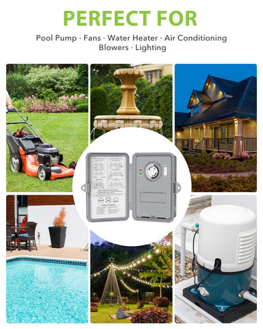 BN-LINK pool timer installation guide showing straightforward setup.