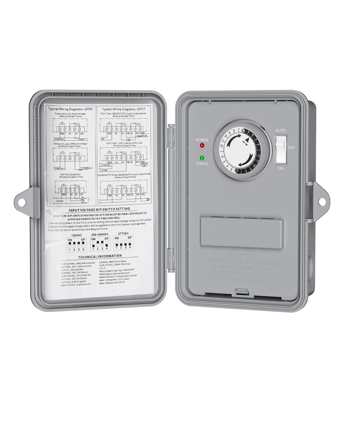 BN-LINK pool timer box outdoor housing shows rugged weatherproof cabinet.