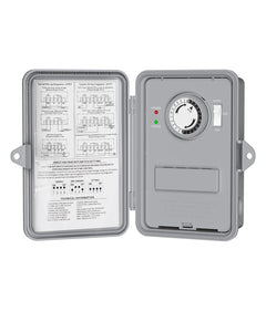 BN-LINK pool timer box outdoor housing shows rugged weatherproof cabinet.