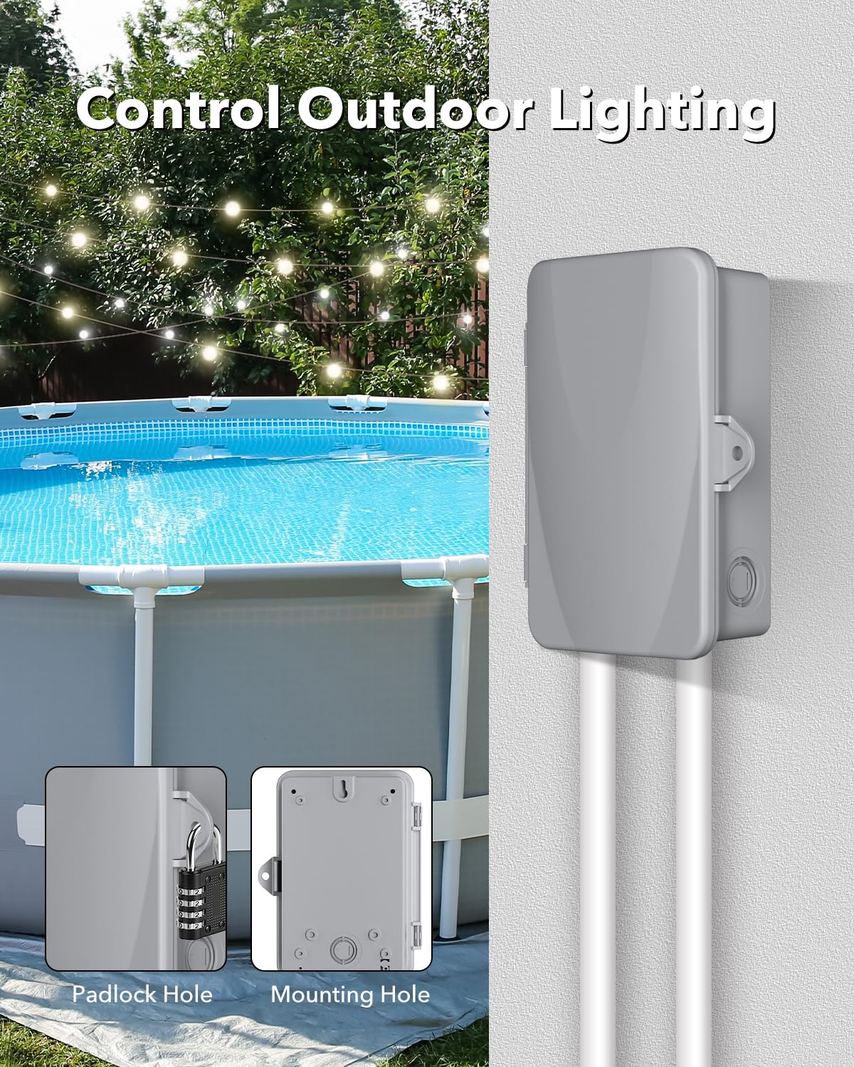 BN-LINK pool timer pin settings closeup enabling daily interval programming.