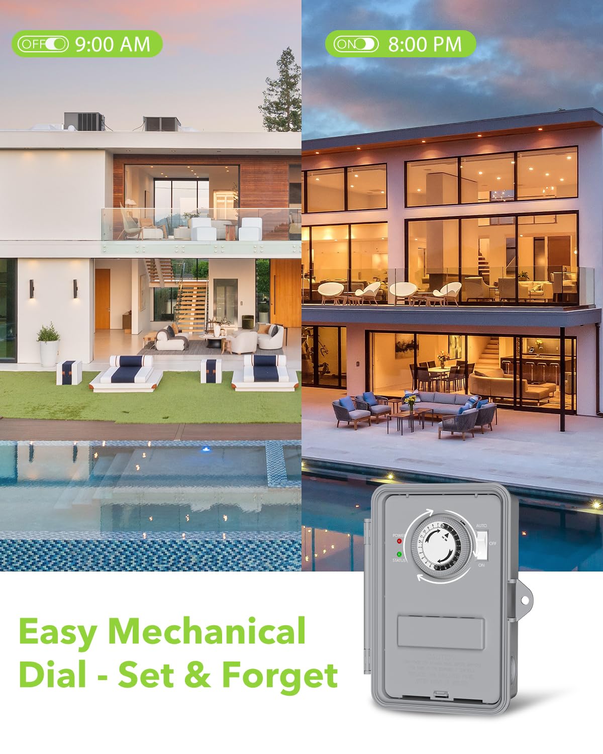 BN-LINK pool timer in summer use saves energy by scheduling pump cycles.