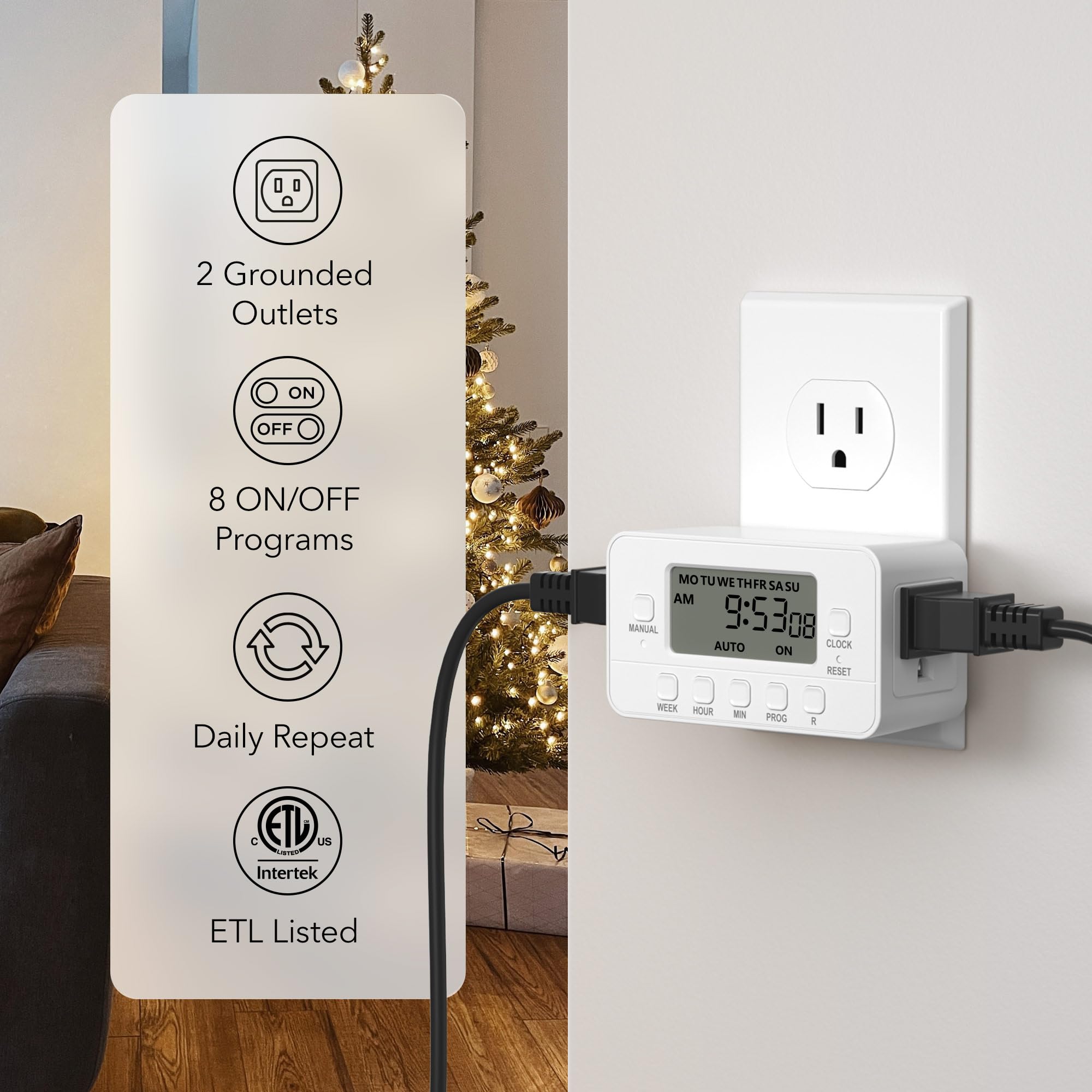 BN-LINK programmable schedules buttons for fast routine setup