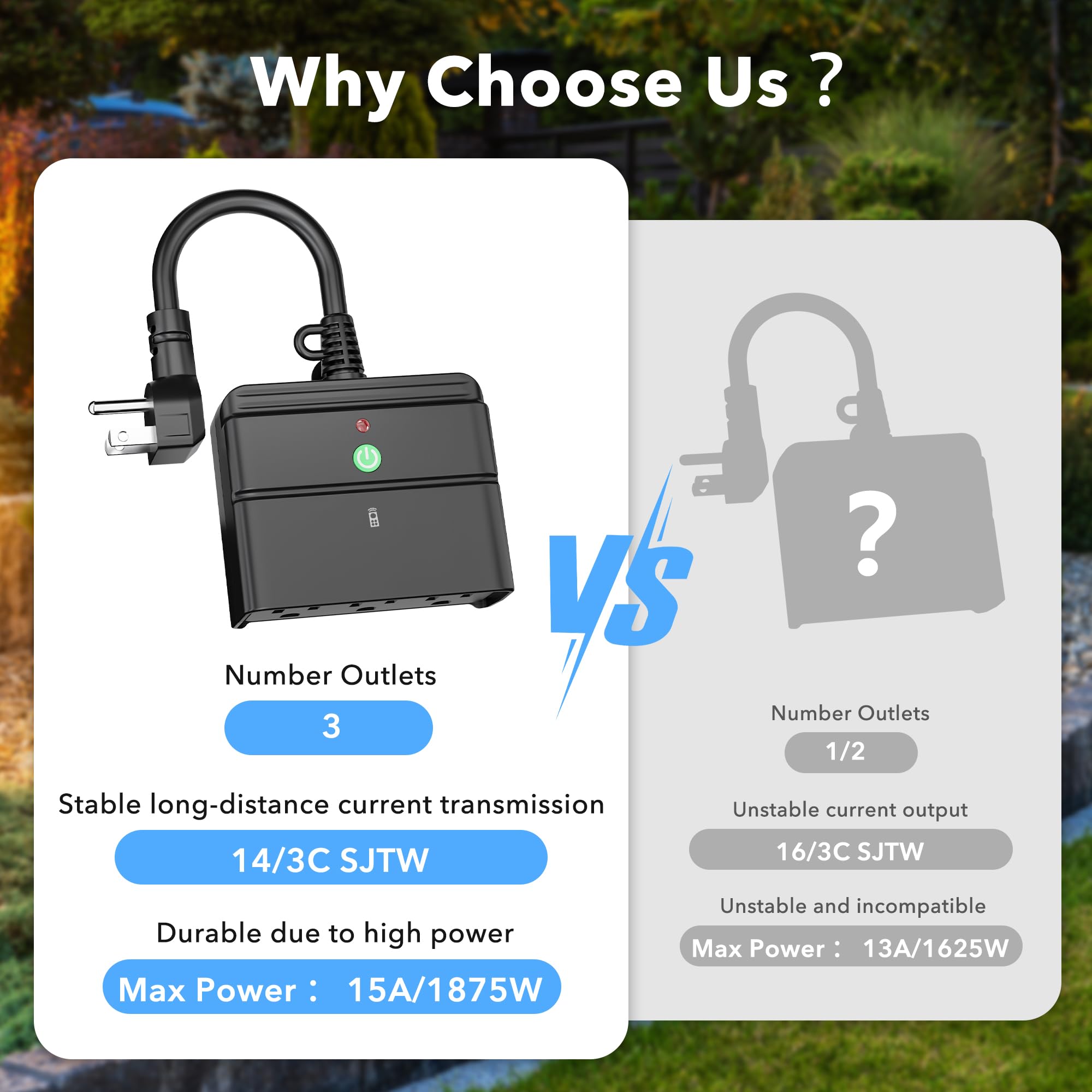BN-LINK remote range up to 100 feet for distant devices.