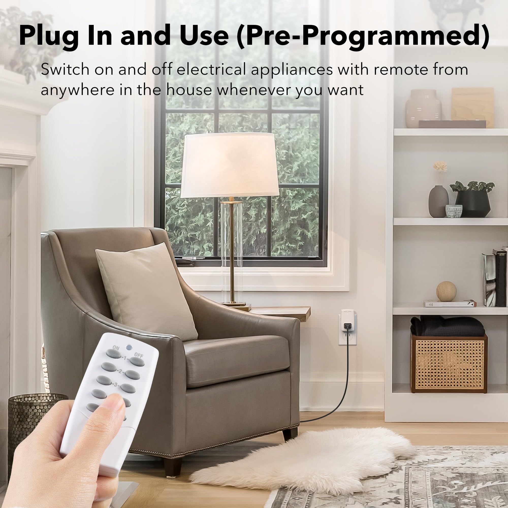 BN-LINK remotes with batteries included for immediate wireless control from anywhere