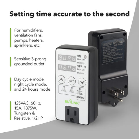 BN-LINK timer outlet day-mode for daytime automation of devices