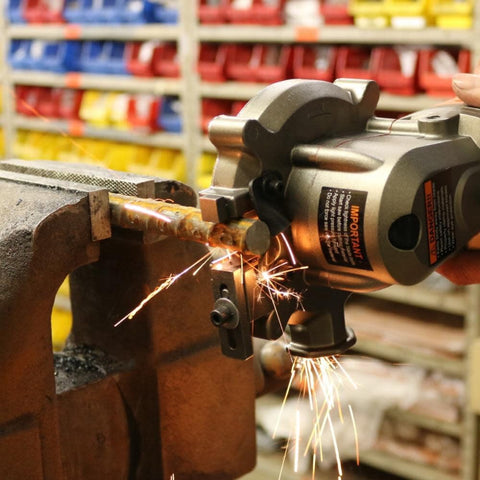 BN Products Steel Shark blade close-up on a cutting-edge saw for precise performance.