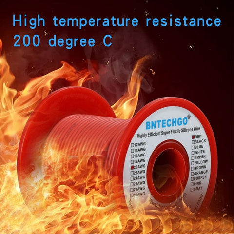 BNTECHGO 100 ft red spool suitable for model planes and electronics projects