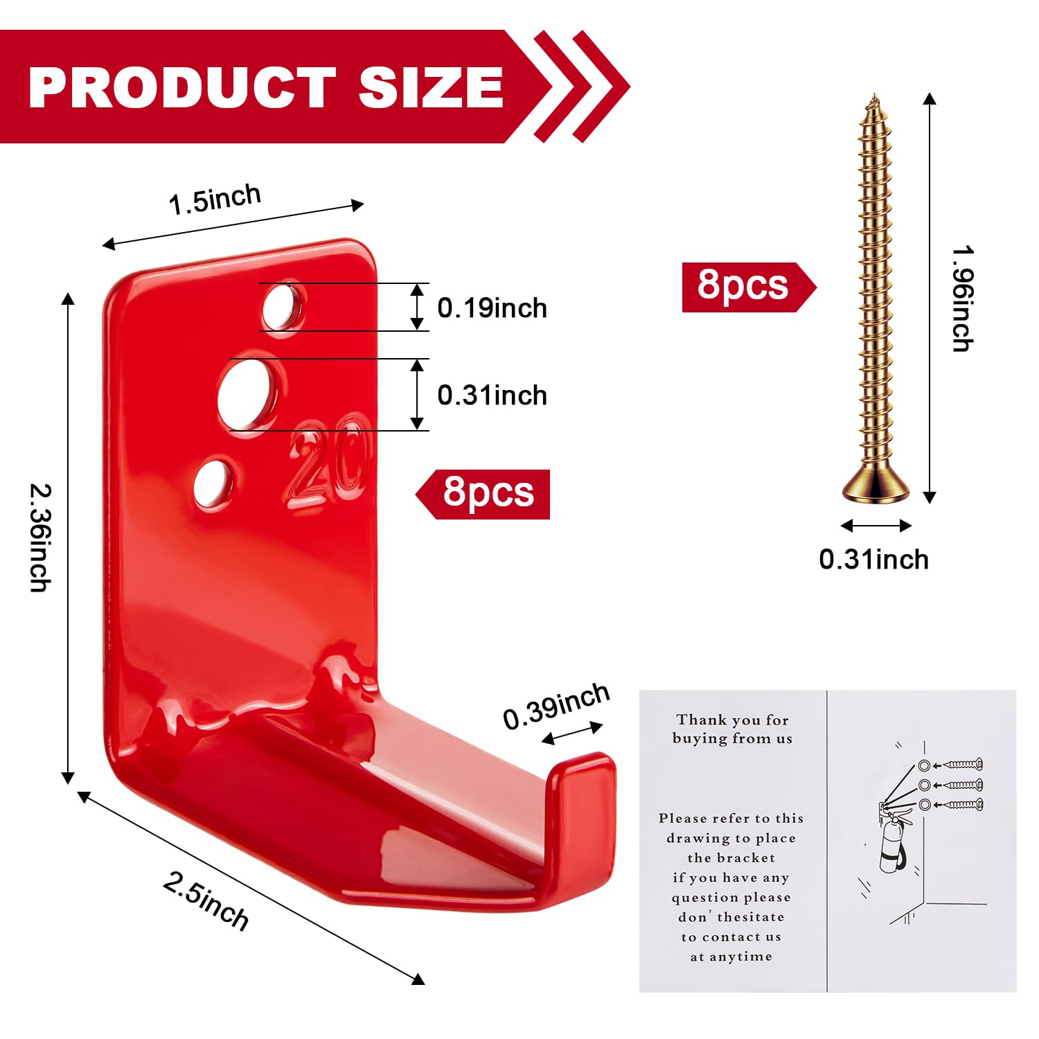 BNJZWJJ universal bracket mount keeps extinguishers secure in cars, walls, or cabinets.