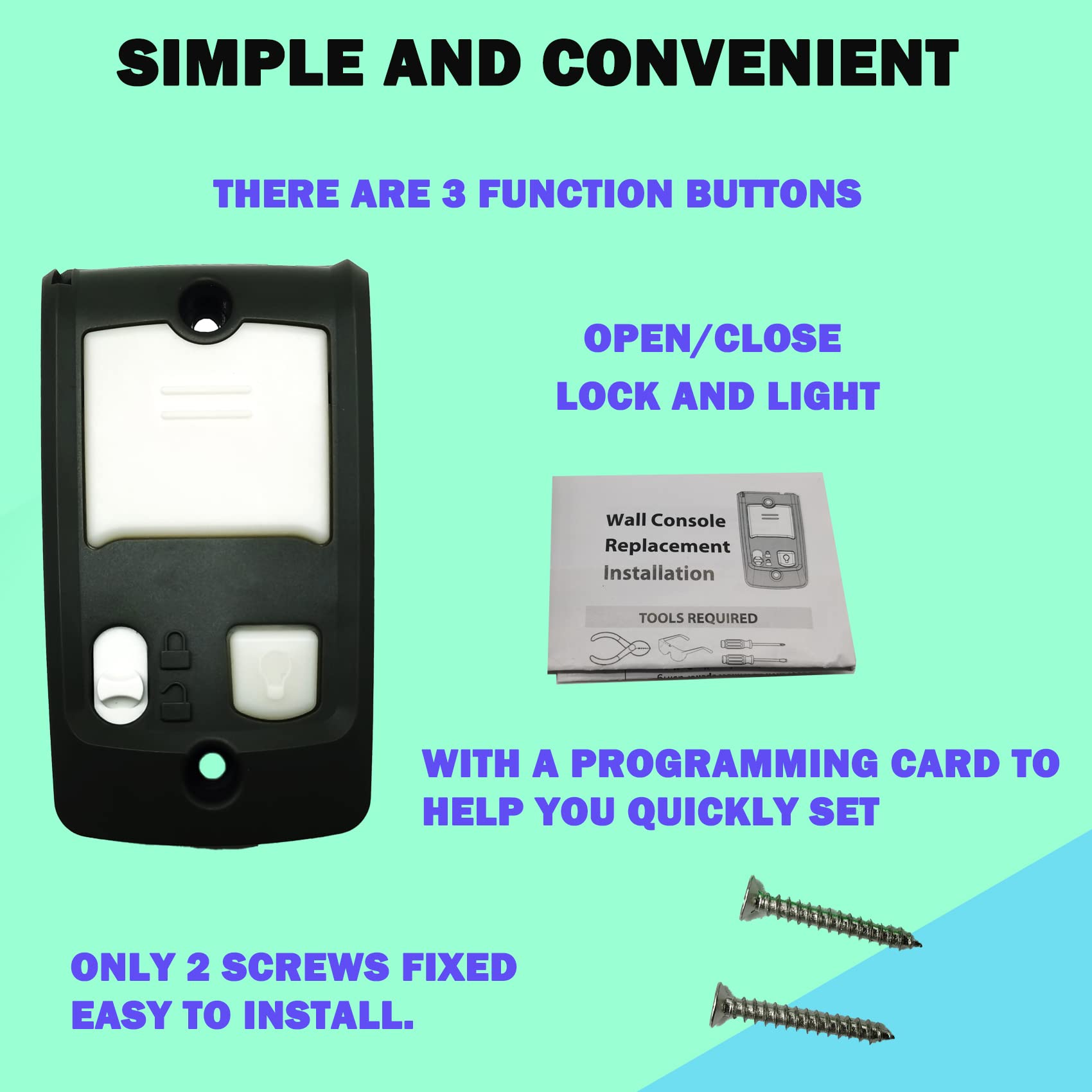 BNRSZ backlit panel aids night use on the wall console