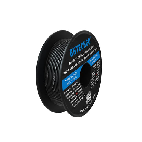 BNTECHGO 18 AWG tinned copper strands close-up showing corrosion resistance and solderability.