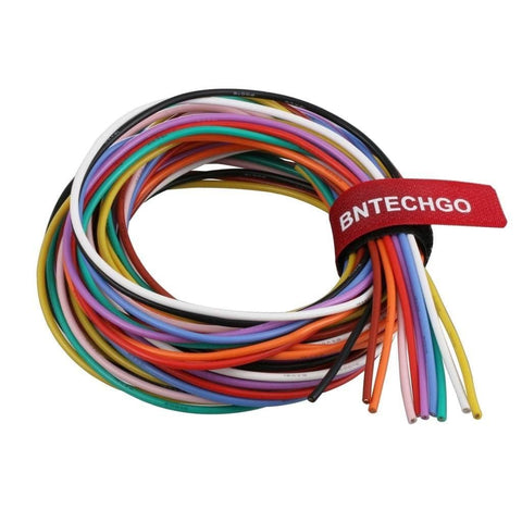 BNTECHGO 18ga silicone wire 10-color kit shows vibrant color options for prototyping and color coding