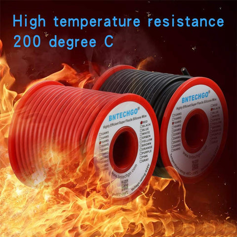 BNTECHGO silicone wire insulation 200c high temperature capable for hot environments